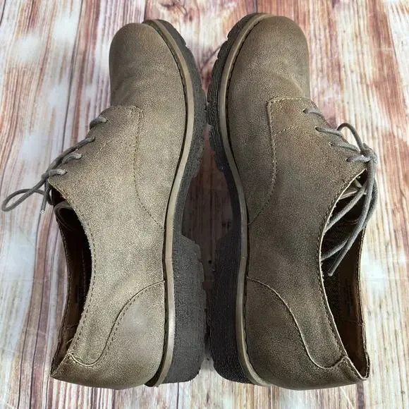 Brogues By BOC Womens Size 8 M Brown Leather Lightweight Shoes Oxfords - Picture 6 of 10